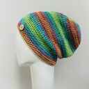 Bajecznie kolorowa czapka całoroczna przejściowa cienka all season M/L