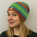 Kolorowa czapka całoroczna przejściowa cienka all season S/M