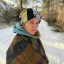 Czapka damska Smerfetka patchworkowa na podszewce