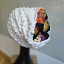 Czapka Biała Smerfetka z kolorową górą na podszewce rozmiar uniwersalny, box L1