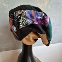 Czapka na podszewce kolorowa patchworkowa rękodzieło świetna na codzienne noszenie polecam rozmiar