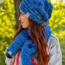 Czapka MERINO 66% nieugniatająca włosów - Niebieskości” THIS IS