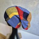 Czapka kratka wzorek smerfetka na podszewce, dobra na codzienne noszenie, uniwersalna