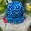 Luźna czapka MERINO 66% "Niebieskości" NEVERLAND