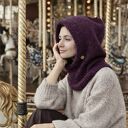 Ręcznie robiona balaclava miękki kapturokomin z alpaki i merynosa