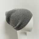 Czapka całoroczna przejściowa cienka bawełna s/m unisex popiel