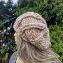 Beret z grubej wełny merynosa