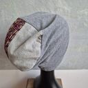 Czapka szara gora kolorowa na podszewce rozmiar M, obwod glowy 54 55cm, ciepła i miła