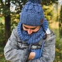 Męska czapka MERINO Euforia “Ciemny niebieski”