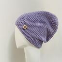 Czapka całoroczna przejściowa cienka bawełna s/m lawenda