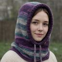 Balaclava oversize kominiarka kaptur zamiast czapki handmade