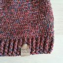 Kolorowa czapka merino ze ściągaczem