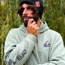 Czarna bawełniana czapka beanie 2w1 z logo ekoskórka Brain Inside