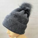 Oversize beanie - duża czapka zimowa M/L stalowa