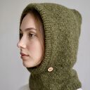 Ręcznie robiona balaclava miękki kapturokomin czapka z alpaką