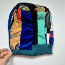 czapka wełniana filcowana zimowa czarna handmade w kwiaty na podszewce - rozmiar uniwersalny, weł