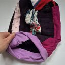 Czapka smerfetka turban boho w kolorze amarant - rozmiar uniwersalny