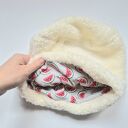 Czapka futrzana biała na podszewce - rozmiar uniwersalny