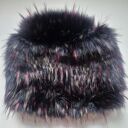 Czapka futrzana fioletowa duży obwód głowy