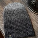 Czapka ombre z kaszmiru, wełny merino, moheru i jedwabiu