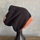 Czapka czarna na podszewce rozmiar uniwersalny góra patchworkowa Wiosenna świetna bardzo oryginalna