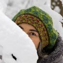 Czapka beret wełniana "Głogowa zieleń"