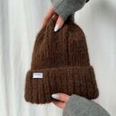 Puszysta czapka Cloud wełna merino alpaka handmade ręcznie robiona