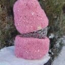 Komplet zimowy w kolorze różowym