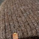 Brązowa czapka slouchy beanie z alpaki, moheru i jedwabiu