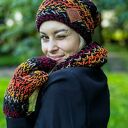 Ciepła czapka MERINO 50%- Ciemna jesień” EXPLORER