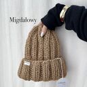 Czapka Nordic 100% wełna migdałowy