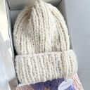 Wełniany zestaw czapka szalik Boucle alpaka wełna handmade ręcznie robiona