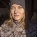 Czapka Smerfetka na podszewce uniwersalna w odcieniach szarości i brązu Wiosenna polecam boks P1