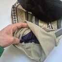 Czapka damska Smerfetka patchwork na podszewce - ręcznie robiona