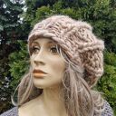 Beret z grubej wełny merynosa