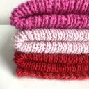 Ręcznie robiona czapka beanie AUREA - baby merino, moher i jedwab (wywijana), czerwona