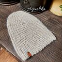 Czapka wełniana, slouchy beanie. Wełna jagnięca, moher, jedwab