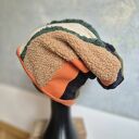 Czapka na podszewce kolorowa patchworkowa rękodzieło świetna na codzienne noszenie polecam rozmiar