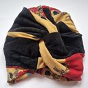 Turban kolorowy etno orient milutki uniwersalny dla glowy rozmiar M, 55cm zalecany