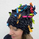 Super Crazy czapka zimowa wytkana na krośnie! Unikat! Czapka artystyczna