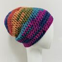 Kolorowa gruba czapka smerf ręcznie robiona