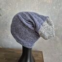 Czapka niebieska szara na podszewce rozmiar uniwersalny box z1