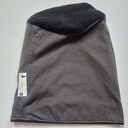 Czapka damska szaro-czarna uniwersalna na co dzień - ręcznie farbowana na podszewce