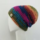 Kolorowa gruba czapka smerf ręcznie robiona