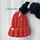Czapka Nordic 100% wełna czerwony