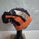 Czapka damska Smerfetka patchworkowa, na podszewce dobra na codzienne noszenie, wykonana w pojedyncz