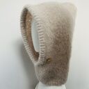Delikatna balaclava z alpaki i merino - kominiarka w formie kaptura oversize
