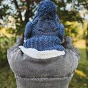 Męska czapka MERINO Euforia “Ciemny niebieski”