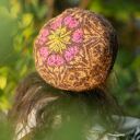 Czapka beret wełniana "Chaber łąkowy"