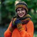 Czapka MERINO 100% Hope “Kolory” podszewka BAWEŁNA